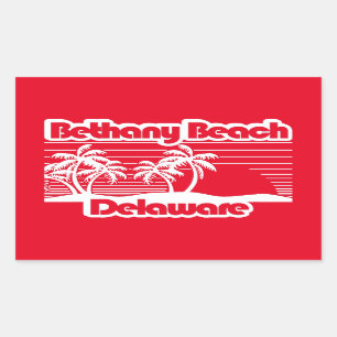 Bethany Beach Delaware Rectangular Sticker