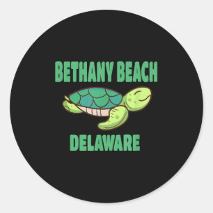 Bethany Beach Delaware Sea Turtle Themed Classic Round Sticker