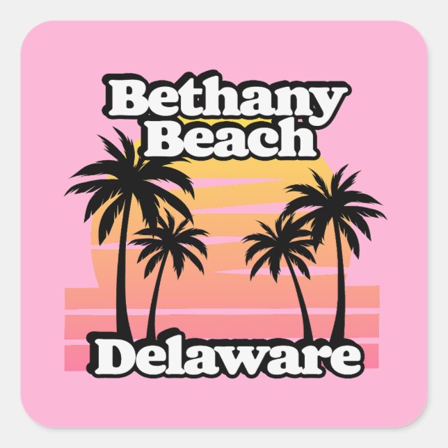 Bethany Beach Delaware Square Sticker (Front)