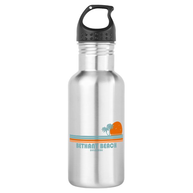 Bethany Beach Delaware Sun Palm Trees 532 Ml Water Bottle (Front)