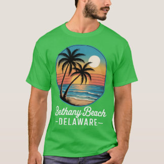Bethany Beach Delaware Vacation 90s Beach Souvenir T-Shirt