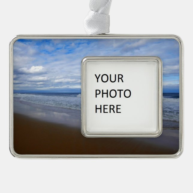 Bethany Beach I Silver Plated Framed Ornament (Front)