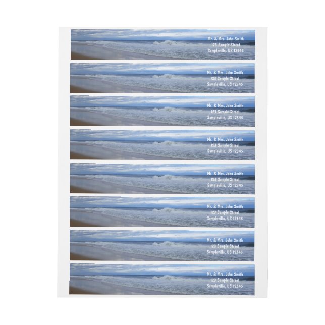 Bethany Beach I Wrap Around Label (Sheet)