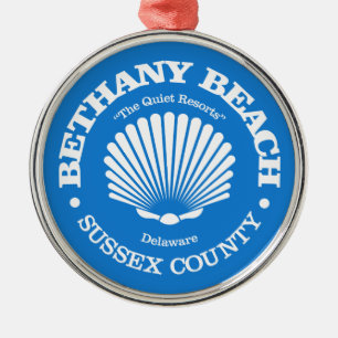 Bethany Beach (seashell) Metal Tree Decoration