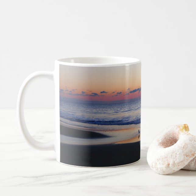 Bethany Beach Sunrise I Coffee Mug (With Donut)
