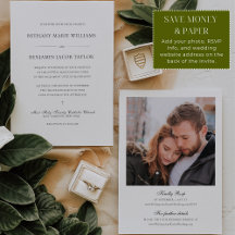 Bethany Catholic Wedding Invitations with RSVP