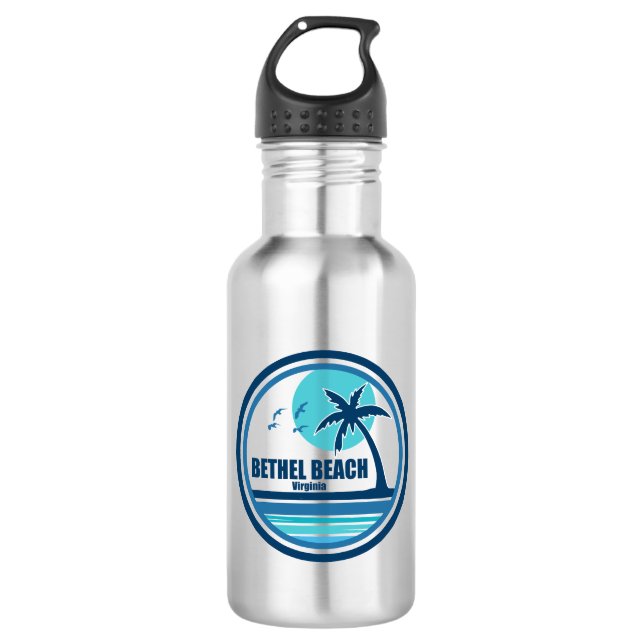 Bethel Beach Virginia Palm Tree Birds 532 Ml Water Bottle (Front)