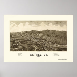 Bethel, VT Panoramic Map - 1886 Poster
