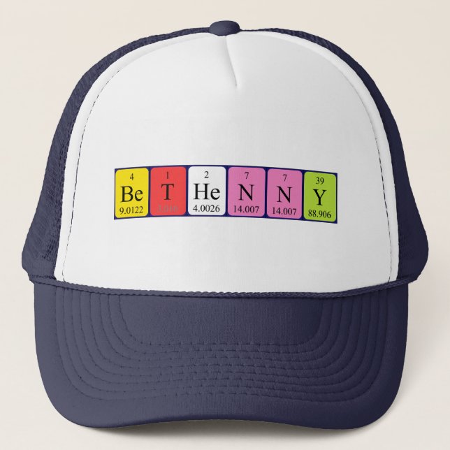 Bethenny periodic table name hat (Front)