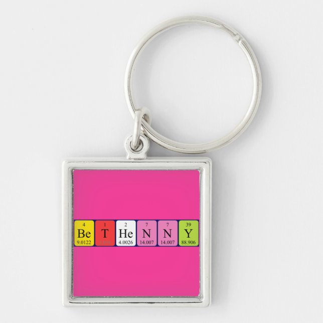 Bethenny periodic table name keyring (Front)