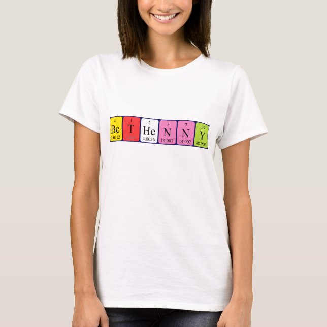 Bethenny periodic table name shirt (Front)