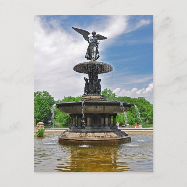 Bethesda "Angel of the Waters" Central Park, NYC Postcard (Front)