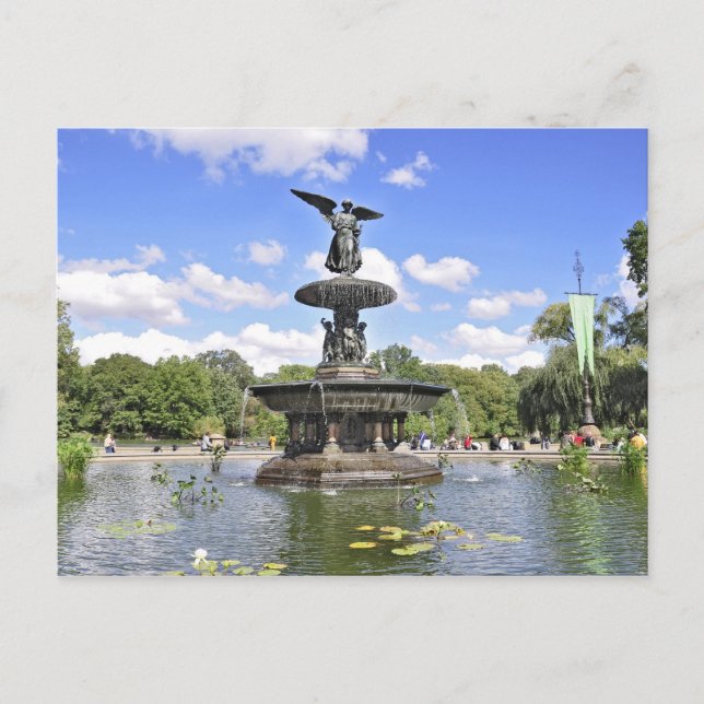 Bethesda "Angel of the Waters" Central Park, NYC Postcard (Front)