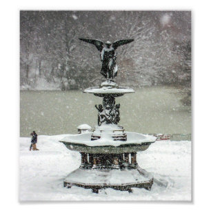 Bethesda Fountain and angel Photo Print