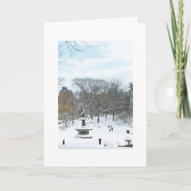 Bethesda Fountain, Central Park, Christmas Card (Front)