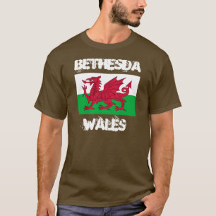 Bethesda, Wales with Welsh flag T-Shirt