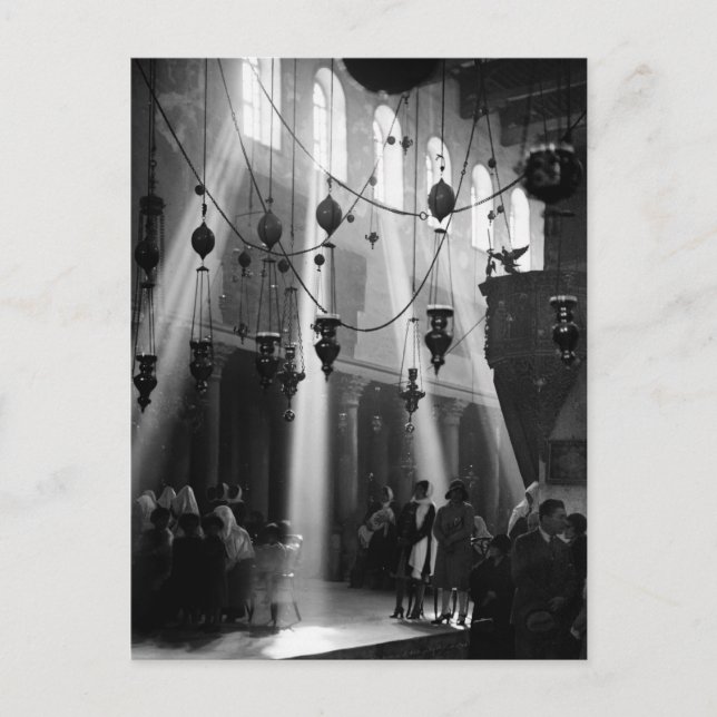 Bethlehem Christmas, 1940s Holiday Postcard (Front)