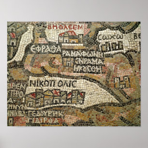 Bethlehem, detail from a map of Jericho Poster