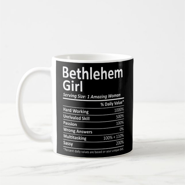 Bethlehem Girl Pa Pennsylvania Funny City Home Roo Coffee Mug (Left)