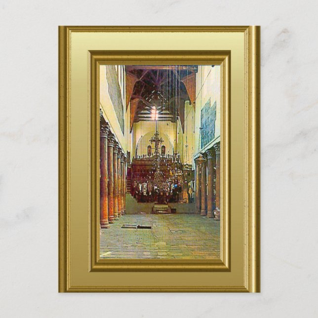 Bethlehem, Inside Church of the Nativity Postcard (Front)