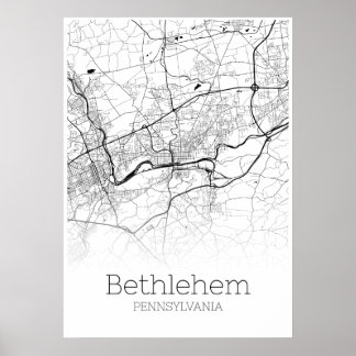 Bethlehem Map - Pennsylvania - City Map Poster