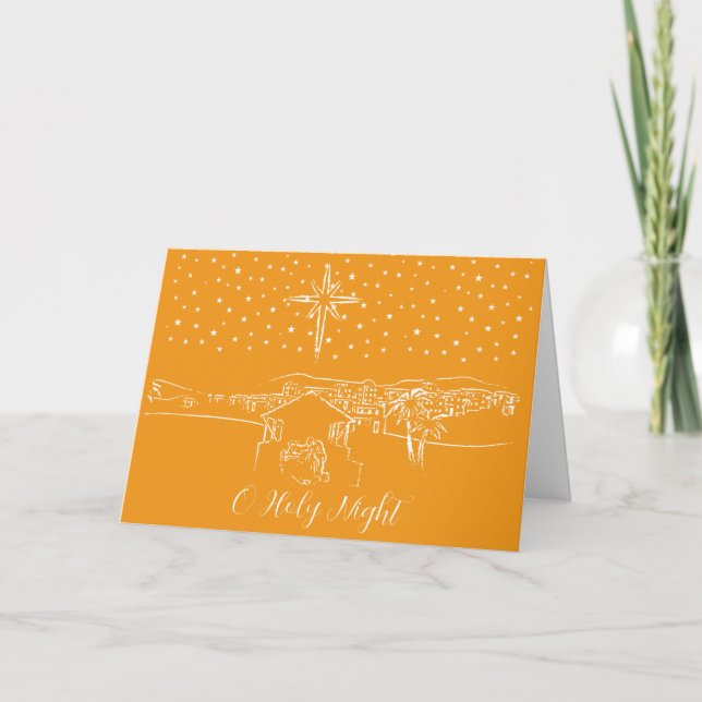 Bethlehem nativity custom holiday card (Front)