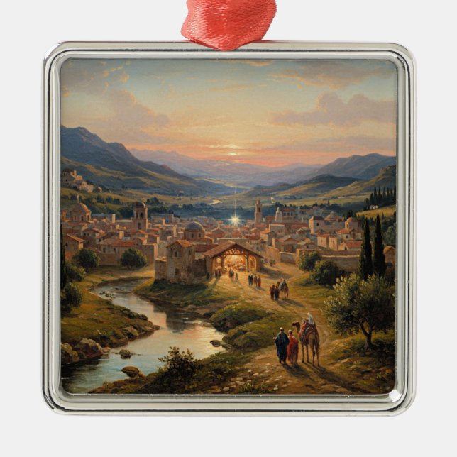 Bethlehem, Nativity Scene, Metal Tree Decoration (Front)