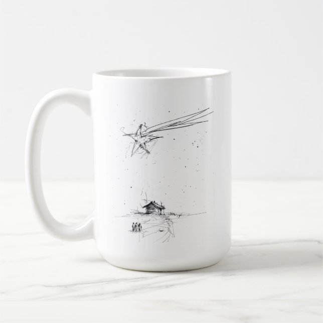 Bethlehem Star and Three Kings - Nativity Scene Coffee Mug (Left)