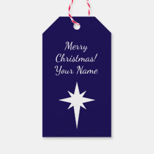 Bethlehem star icon custom Christmas gift tags