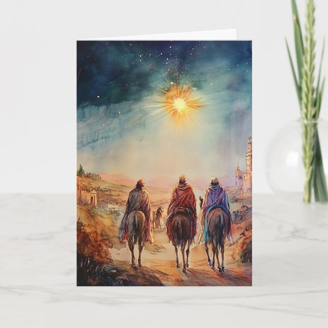 Bethlehem Star Nativity Scene Card (Front)