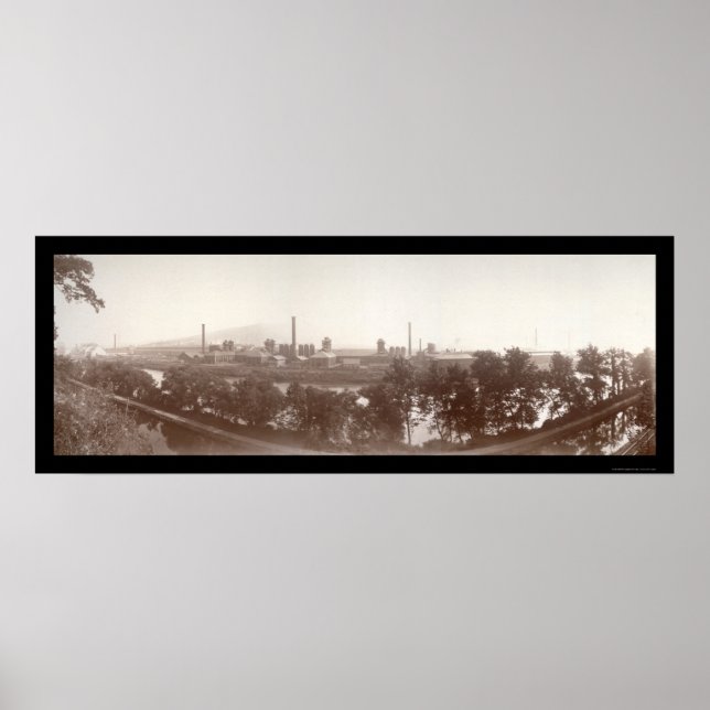 Bethlehem Steel Works Photo 1896 Poster (Front)