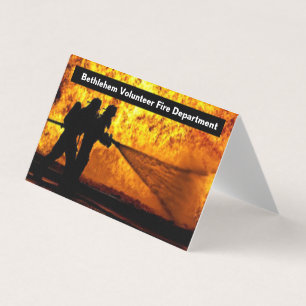 Bethlehem Volunteer Fire Department Folded Business Card