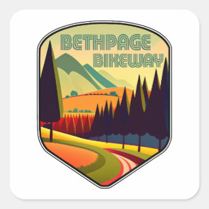 Bethpage Bikeway Colours Square Sticker