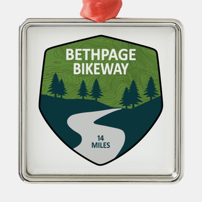 Bethpage Bikeway Metal Tree Decoration (Front)