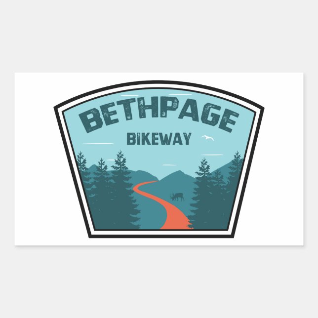 Bethpage Bikeway Rectangular Sticker (Front)