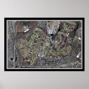 Bethpage State Park Golf Course NY Satellite Map Poster