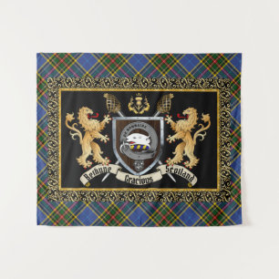 Bethune Clan Badge & Motto w/Lions  Tapestry