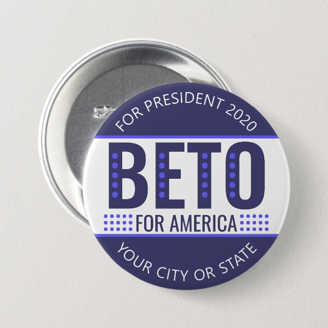 Beto 2020 Presidential Election Political 7.5 Cm Round Badge (Front & Back)