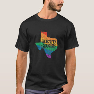 Beto 2022 LGBT Rainbow Texas Map Orourke Election  T-Shirt