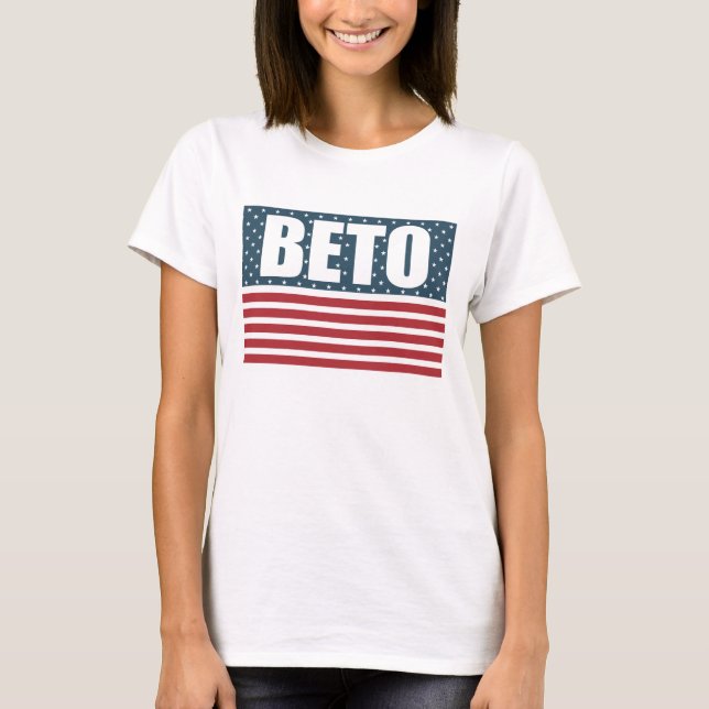 Beto American Flag Texas Governor 2022 Election T-Shirt (Front)