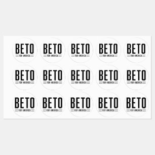 Beto For America Medium Circle Waterproof Label