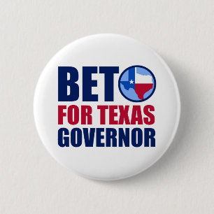 Beto for Texas Governor 2022 Midterm Election 6 Cm Round Badge