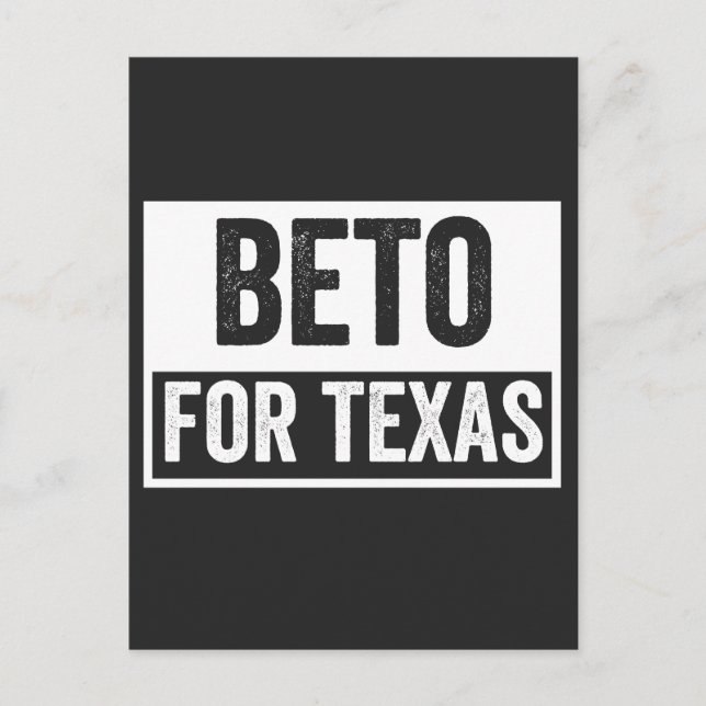 beto FOR TEXAS Holiday Postcard (Front)