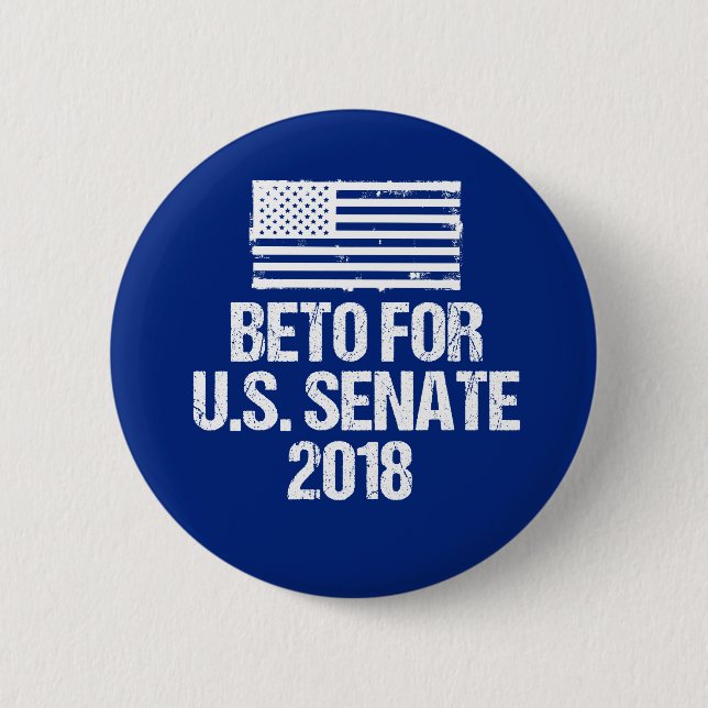 Beto for U.S. Senate 2018 Texas Election 6 Cm Round Badge (Front)
