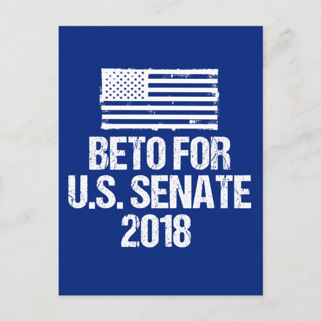 Beto for U.S. Senate 2018 Texas Election Postcard (Front)