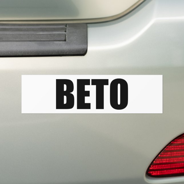 Beto O’Rourke black and white modern typography Bumper Sticker (On Car)