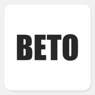 Beto O’Rourke black and white modern typography Square Sticker