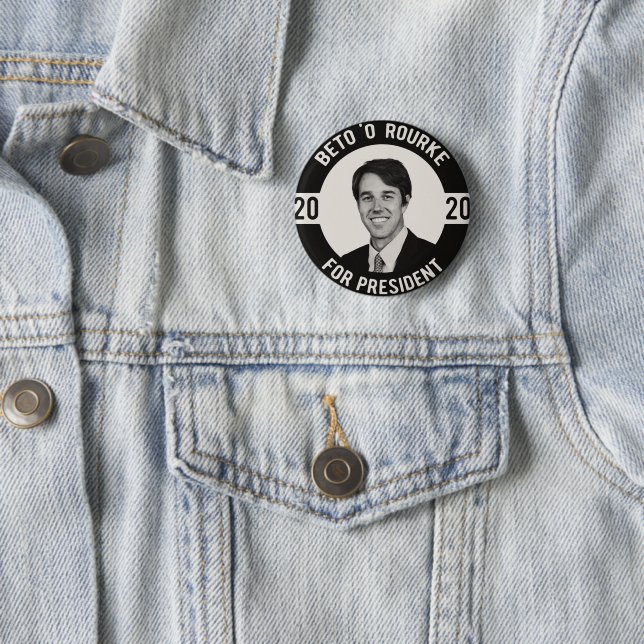 Beto O' Rourke For President 2020 6 Cm Round Badge (In Situ)