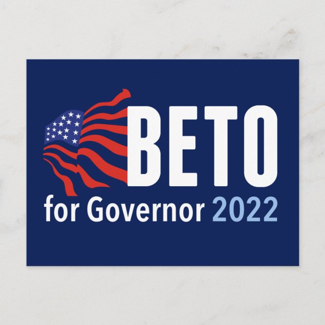 Beto O'Rourke for Governor 2022 Texas Election Postcard (Front)
