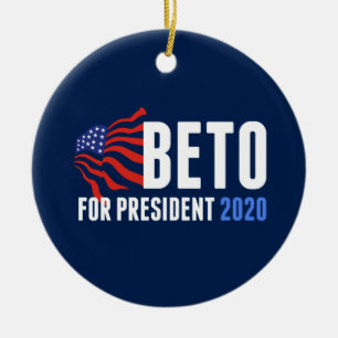 Beto O'Rourke for President 2020 Ceramic Tree Decoration